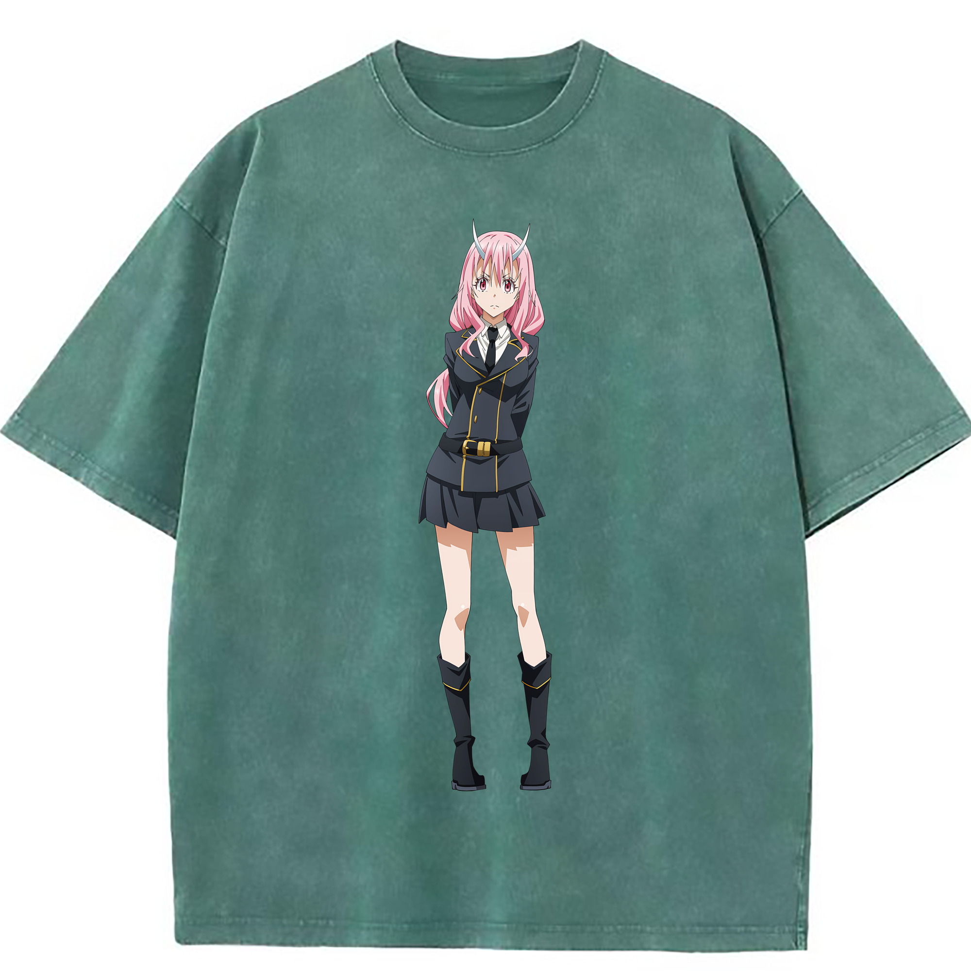 （画像用） 転スラ Regarding Reincarnated to Slime 綿100% ヴィンテージ風 半袖Tシャツ（フロントプリント）